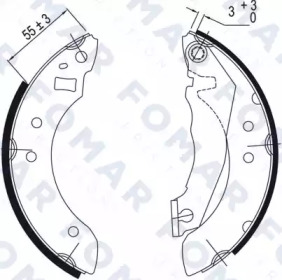 Комлект тормозных накладок FOMAR Friction FO 0364